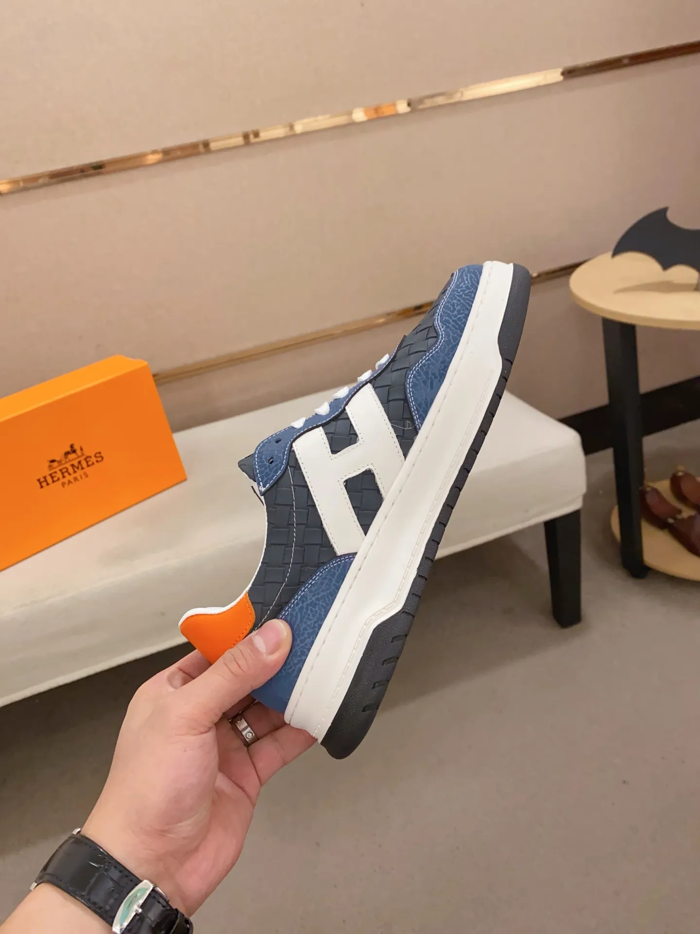Men's clothing and shoes💰: 400💰《HERMES》【Original order·Version】Hermès; top 🔝purchasing agent🔍🔍men's latest 🇺🇸 counter sales simultaneously, imported from Italy original ▲▲cowhide ▲▲ (highlighting the high End, Nobility, Grade) Exquisite workmanship (Imported water-dyed sheepskin lining from Italy) Sole: Original sole provided by the original factory, ⚠️Exclusive double-layer activity, TPR, molded outsole; super comfortable Code number: 38-44